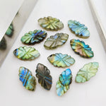 Load image into Gallery viewer, 100% Natural Labradorite Fancy Shape Gemstone, Carved Fancy Gemstone, Loose Gemstone, Fancy Shape Gemstone, Carved Gemstone, 16X8.5 mm