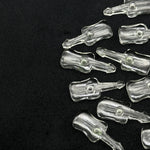 Load image into Gallery viewer, Natural Crystal Guitar Shape Carving Beads, Crystal Quartz Guitar Shape Hand Carved Gemstone, 26 MM, Miniature Guitar Gemstone, Tiny Charms