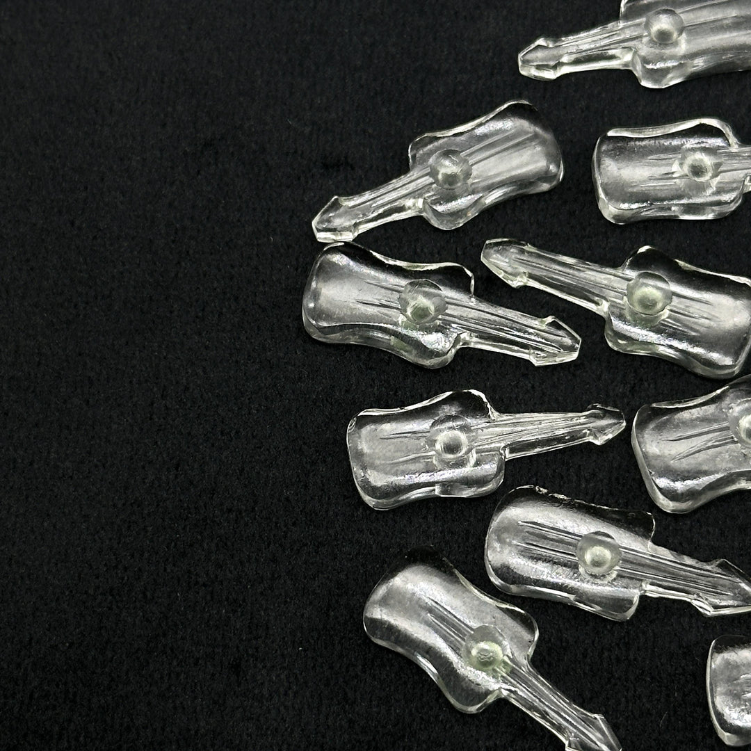 Natural Crystal Guitar Shape Carving Beads, Crystal Quartz Guitar Shape Hand Carved Gemstone, 26 MM, Miniature Guitar Gemstone, Tiny Charms