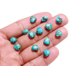 Load image into Gallery viewer, Copper Turquoise Heart Shape Beads, AAA Turquoise Smooth Heart Shape Briolette's, AAA Hand Carved Heart Charm, 8 MM, Mini Heart Craft Beads