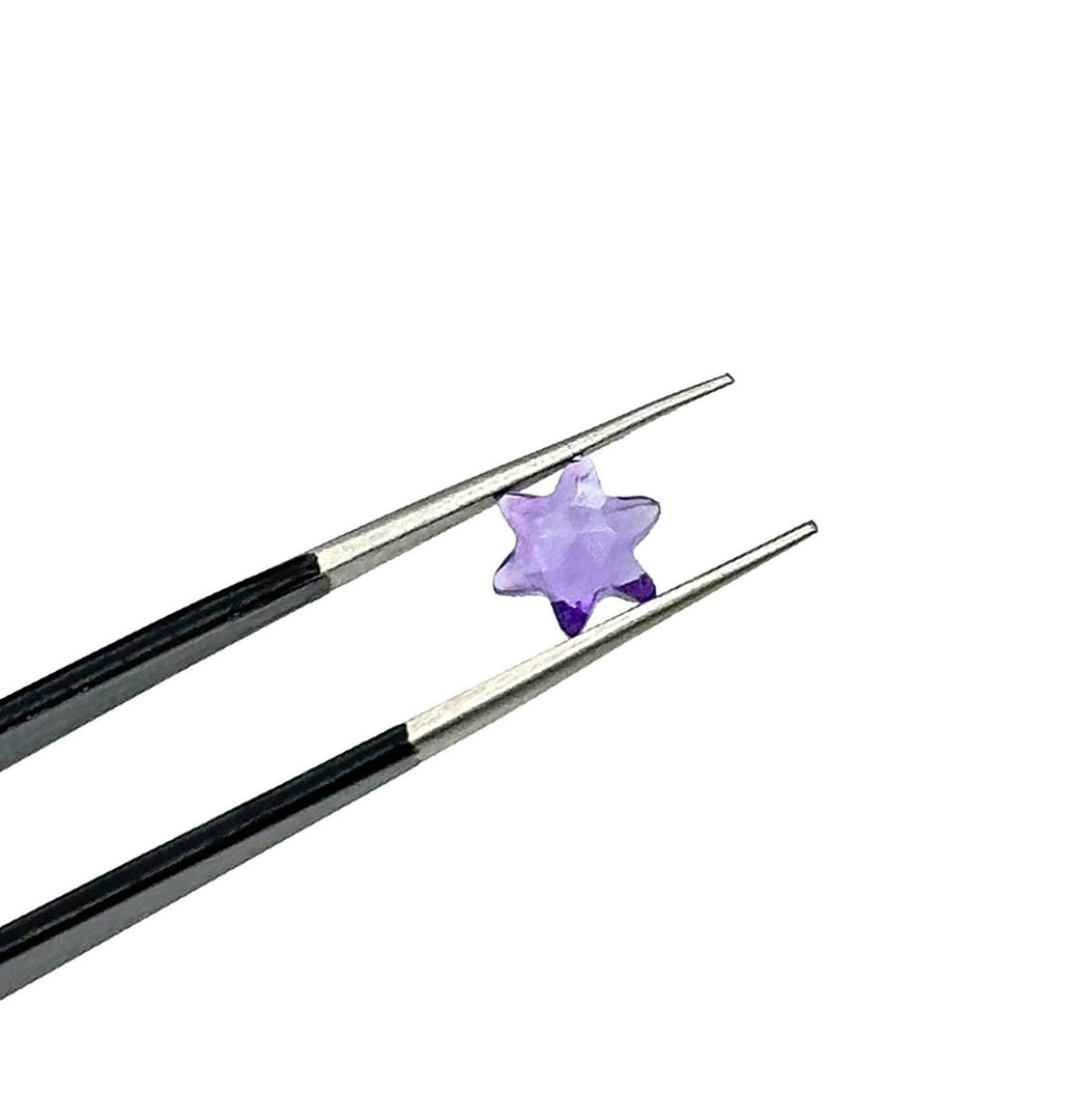 Super Cute Natural Amethyst Stars, Purple Amethyst Star Shape Beads, 6 MM Star Shape Gemstone for Jewlery, 6 Sides Carving Star Beads