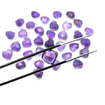 Load image into Gallery viewer, Natural Purple Amethyst Heart Shape Briolettes, AAA Amethyst Heart Shape Faceted Gemstone Beads, Loose Wholesale Heart Charm Beads, 8 MM