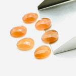 Load image into Gallery viewer, Peach Moonstone Rosecut Gemstone: Freeform Faceted Jewelry Making (10X14 mm)