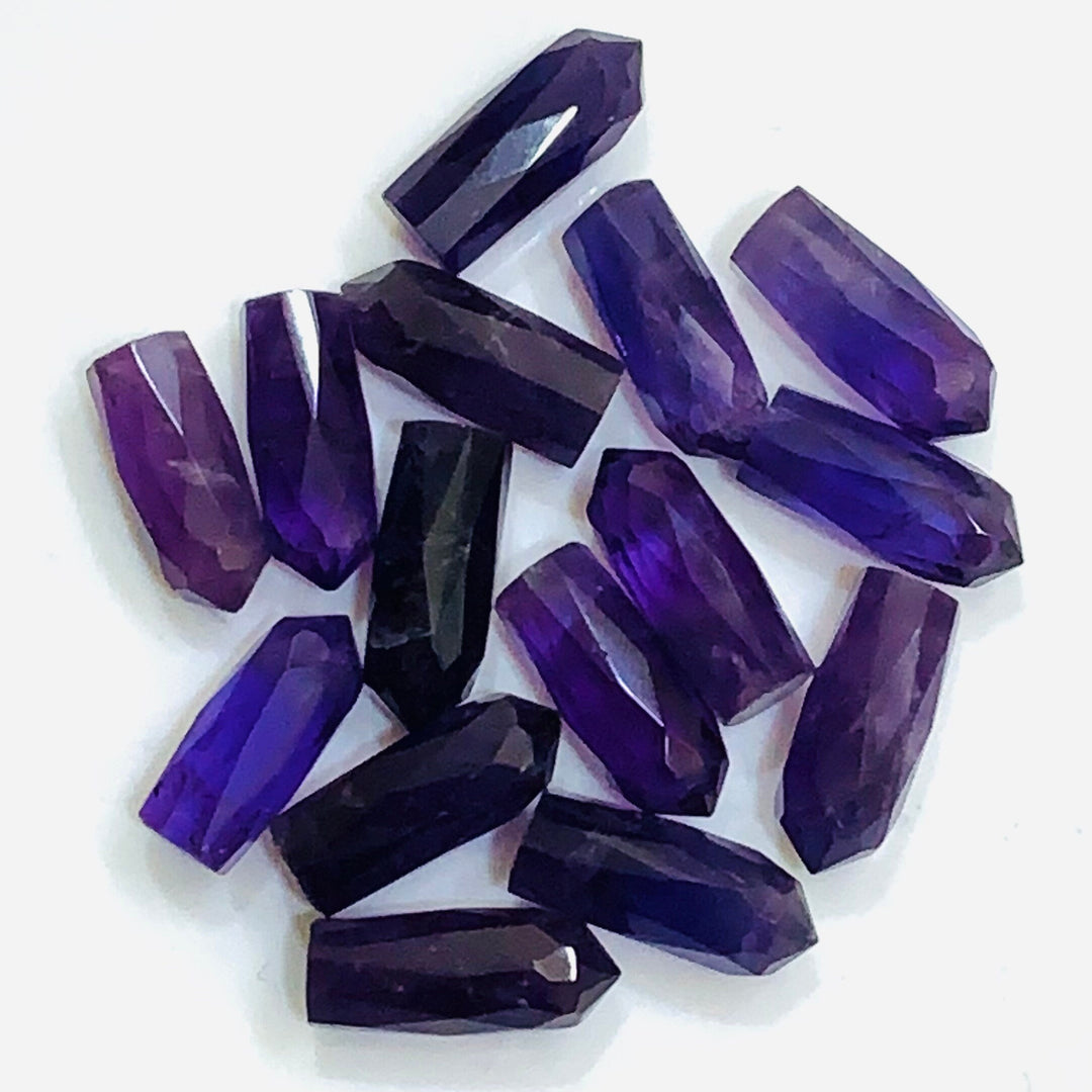 2,3,4,5 pcs Natural Blue Amethyst Faceted Pencil Shape Loose Gemstone, Blue Amethyst Loose Gemstone, Gemstone For Jewellery 13.5X5.5 mm