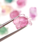 Load image into Gallery viewer, Cute Fluorite Shark Shape Stones, Multi Fluorite Hand Carved Shark Fish Shape Gemstone, Mini Straight Drill Shark Charms, 17 MM
