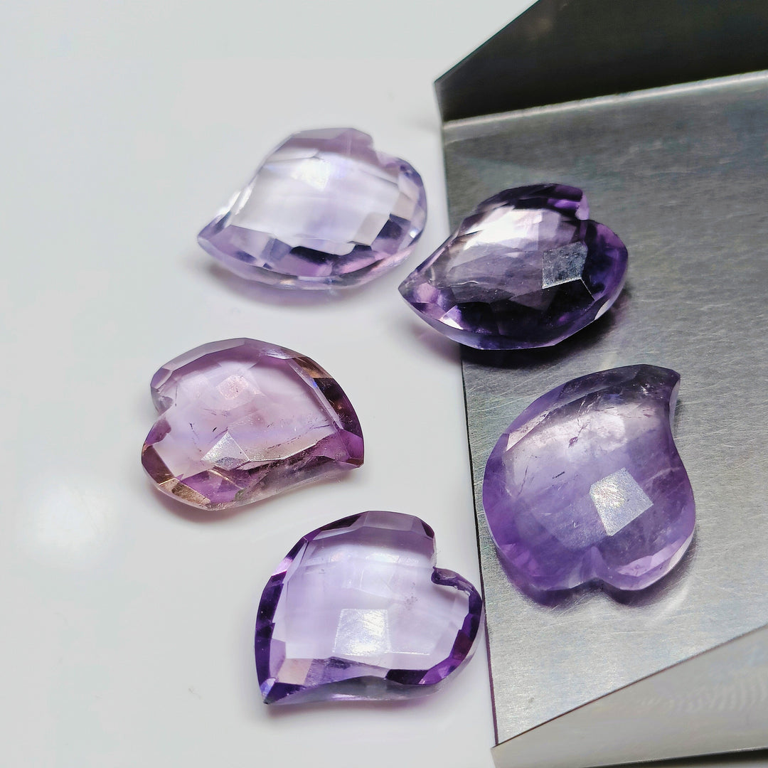 2,3,4,5,6 pcs 100% Natural Ametrine Heart Shape Gemstone, Natural Heart Shape Gemstone, Gemstone For Jewellery, 15X13 mm (Approx)