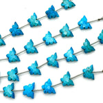 Load image into Gallery viewer, Blue Turquoise Butterfly Beads, AAA Turquoise Faceted Butterfly Gemstone Briolette's, Blue Butterfly Charms For Jewelry 14x10 MM