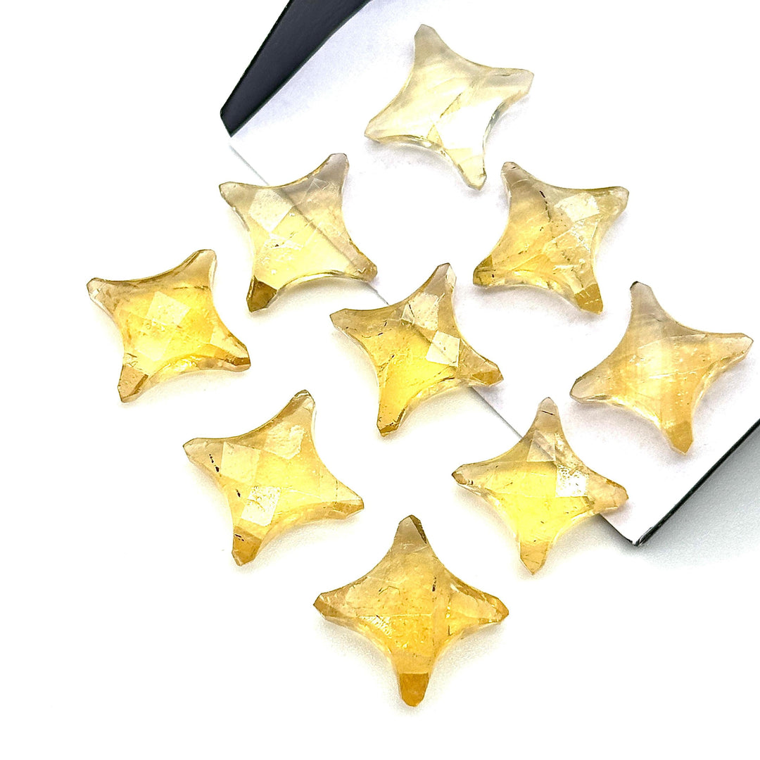 Natural Citrine Ninja Star Shape Beads, AAA Citrine Ninja Star Shape Gemstone Briolette's, 11X15 MM Jewelry Making Star Shape Gemstone Beads