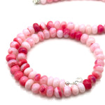 Load image into Gallery viewer, Lovely Candy Pink Opal Necklace, Handmade Beaded Necklace, 8 MM Opal Choker Beads Necklace, Shaded Opal Jewelry, Healing Stone, Gift For Her