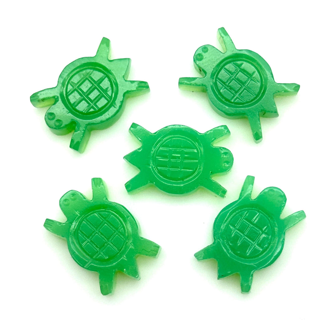 AAA Chrysoprase Handmade Turtle Carving, Green Chrysoprase Turtle Shape Gemstone, 16 MM Loose Gemstones, Harmony in Stone, Healing Beads