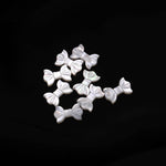 Load image into Gallery viewer, Mother of Pearl Bow Shape Carving, White Pearl Bow Carved Briolette, Wholesale Pearls, Pearl Gemstones, 9X14 MM, 1 Pc, Straight Drill