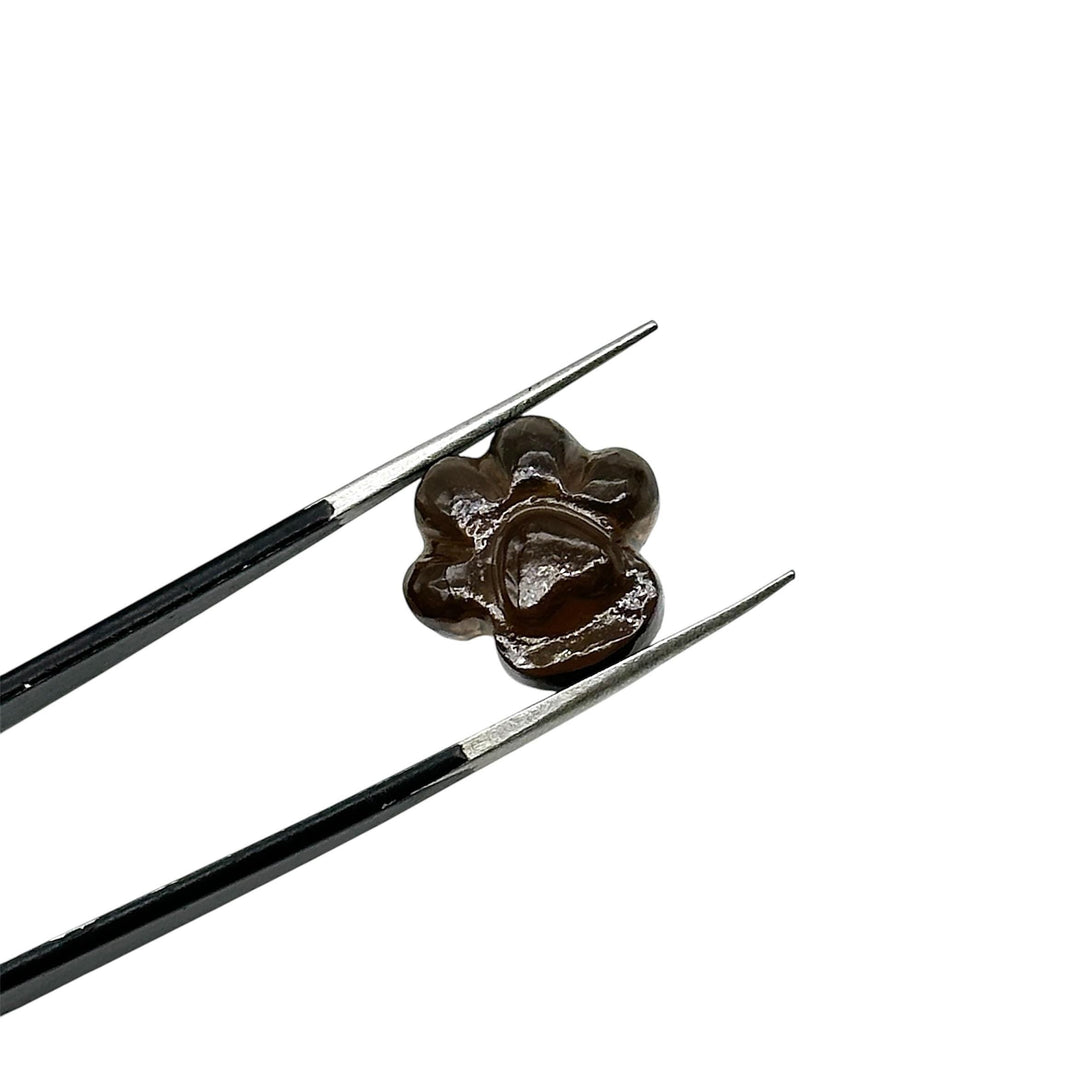 Natural Smokey Quartz Dog Paw Carving, AAA+ Quality Gemstone Paw Carving, 13 MM Little Paw Charm, Gift For Dog Lover, Dog Pendant For Gift