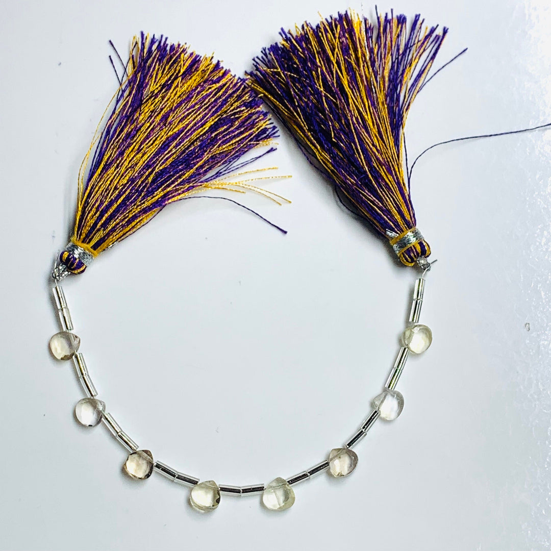 10 Pcs AAA quality Natural Ametrine Faceted Heart Shape Beads, Amethyst Faceted Heart Shape Gemstone For Jewelry, 6 mm