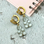Load image into Gallery viewer, Gummy Bear Earrings, Grey Moonstone Carved Teddy Bear Earrings For Girls, Bridesmaid Gift, Anniversary Gift For Her, Handmade Jewelry