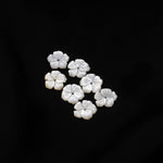 Load image into Gallery viewer, Cute Tiny Pearl Flower for Jewelry Making, Mother of Pearl Flower Shape Carving, Pearl Flowers, Natural Gemstones 8 MM Center Hole Bead 1pc