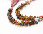 Load image into Gallery viewer, Natural Petro Tourmaline Drop Shape Beads, AAA Tourmaline Faceted Drop Shape Briolette's, Wholesale Earrings Making Beads 9-10 MM, 4" strand