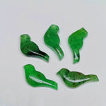 Load image into Gallery viewer, 2,3,4,5 Pcs Natural Green Strawberry Hand Carved Bird Shape, Carved Bird Shape Gemstone For Jewellery, Bird Shape Gemstone, 20X8 mm