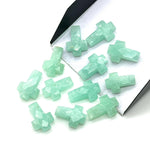 Load image into Gallery viewer, Natural Amazonite Cross Shape Briolettes, AAA Amazonite Gemstone Beads, Holy Cross Charm for Jewelry, 15 MM Jesus Lord Spiritual Beads