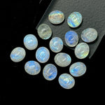 Load image into Gallery viewer, Flashy AAA Rainbow Moonstone Carved Evil Eye Briolettes, Natural Rainbow Moonstone Evil Eye Shape Charm Beads For Jewelry Making, 10X12MM