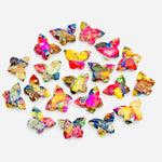 Load image into Gallery viewer, Multi Colorful Mohave Turquoise Butterfly Beads, Faceted Butterfly Gemstone, Rainbow Color Oyster Turquoise Carving Loose Beads 14x10 MM