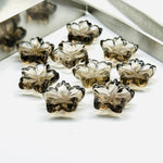 Load image into Gallery viewer, 2,3,4,5pcs 100% Natural smokey quartz Flower Shape Carved Gemstone, Flower Shape Carving, Carved Gemstone For Jewelry 14mm