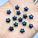 Load image into Gallery viewer, AAA Black Sunstone Faceted Stars Shape Beads, Hand Carved Sunstone Briolette's, 8 MM Black Sunstone Star Loose Beads For Jewelry Making