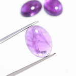 Load image into Gallery viewer, Natural Amethyst Oval Shape Beads, Amethyst Hand Carved Smooth Gemstone Beads, Loose Carving Beads, Oval Charms for Jewelry Making 12X16 MM