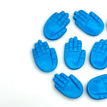 Load image into Gallery viewer, Blue Turquoise Hamsa Shape Carving Gemstones, 25 MM Palm Shape Gemstone, Healing Power Of Hamsa, Hand Carved Jewelry Making Charms
