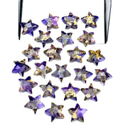 Rare Copper Amethyst Star Shape Beads, Purple Amethyst Faceted Star Beads, Gemstone Carvings Star Shape Briolette's, Star Charms 10 MM