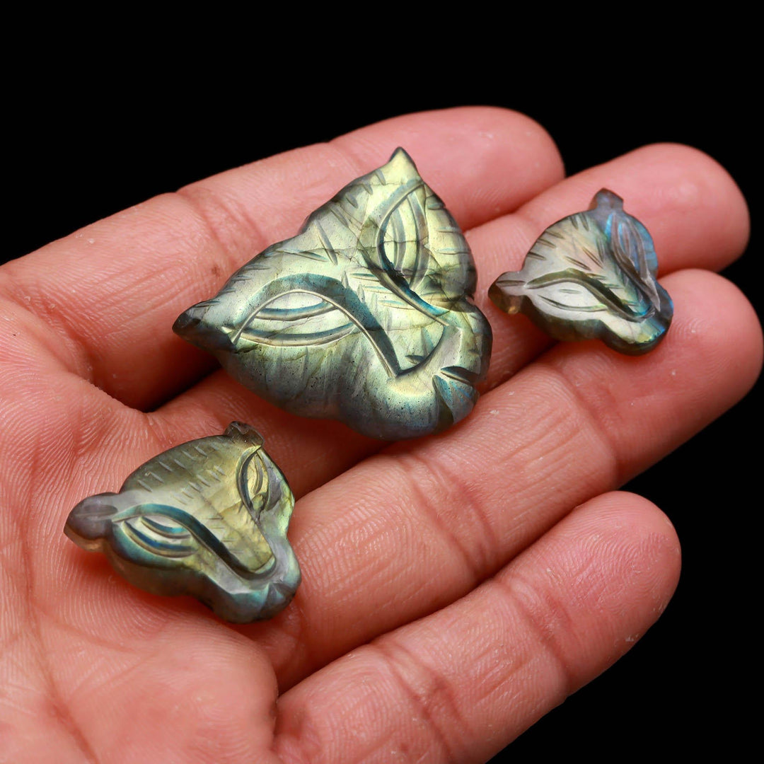Flashy Labradorite Lion Face Carved Gemstone, Labradorite Crystal for Gifts, Reiki Healing