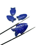 Load image into Gallery viewer, Natural Lapis Lazuli Fish Carving Gemstone, Hand Carved Fish Shape Gemstone, Healing Lapis Lazuli 17X26 MM Blue Fish Charm Best For Jewelry