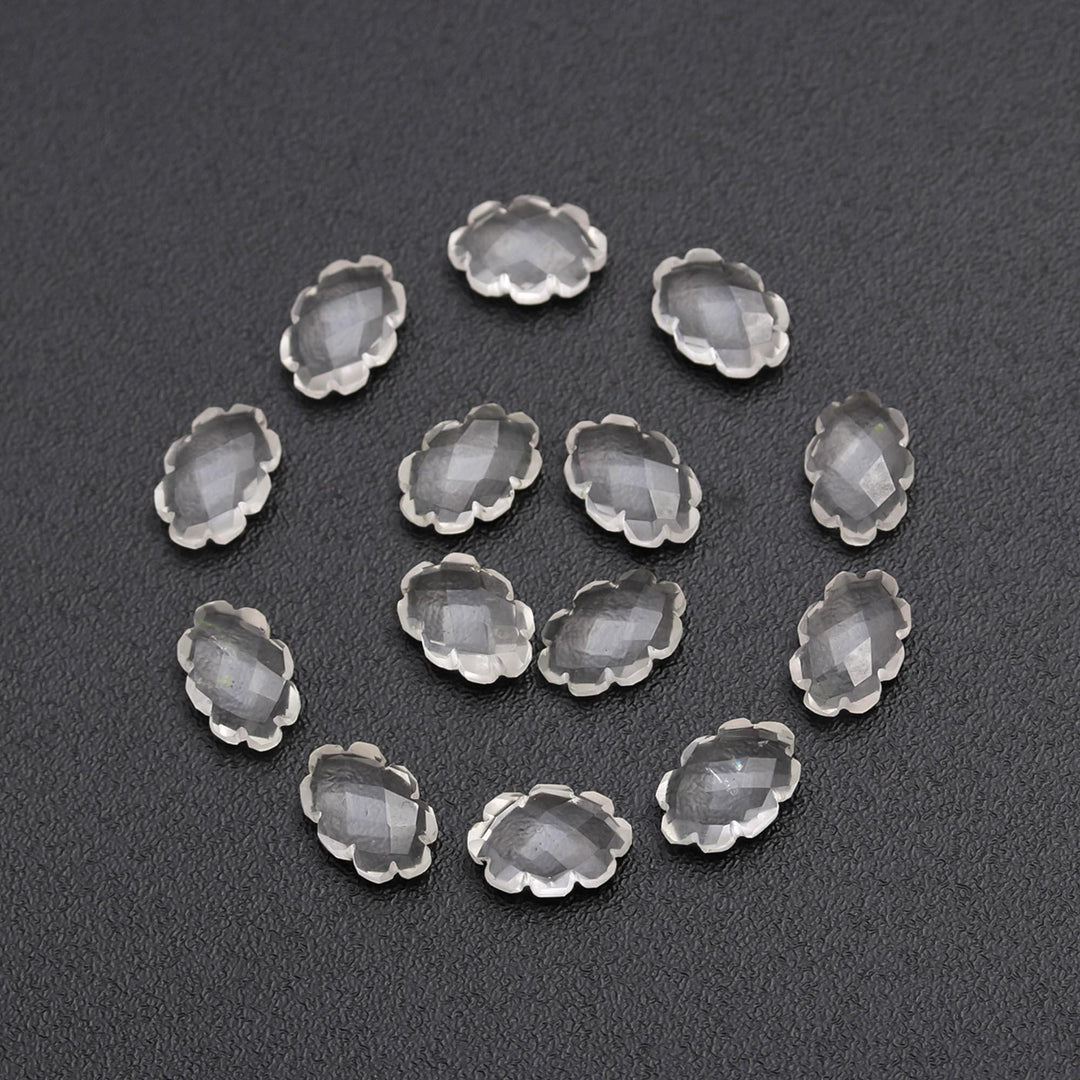 Cute Crystal Quartz Clouds Shape Beads, Faceted Clear Quarz Cloud Shape Beads, Carved Cloud Shape Charms, 12 MM, Loose Carved Briolettes