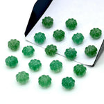 Load image into Gallery viewer, Natural Green Strawberry Quartz Melon Shape Beads, Hand Carved Pumpkin Shape Gemstone Beads, 6X8 MM Natual Strawberry Beads For Jewelry