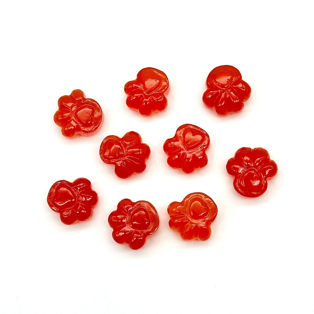 Super Cute Natural Carnelian Dog Paw Carving, AAA+ Quality Gemstone Paw Carving, 13 MM Little Paw Charm, Gift For Dog Lover, God Owner Gifts