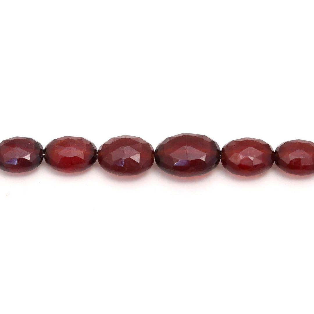 Natural Hessonite Oval Shape Beads, AAA+ Brown Hessonite Faceted Oval Beads for Jewelry Making, 9-17 MM Wholesale Loose Gemstone