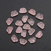 Natural Rose Quartz Clouds Shape Beads, AAA Rose Quarz Faceted Cloud Shape Beads, Carved Cloud Shape Charms, 12 MM, Loose Carved Briolettes