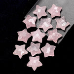 Load image into Gallery viewer, AAAA Rose Quartz Star Shape Briolettes, Natural Rose Quartz Star Gemstone for Jewelry Making, Faceted Pink Quartz Star Charms, 15 MM