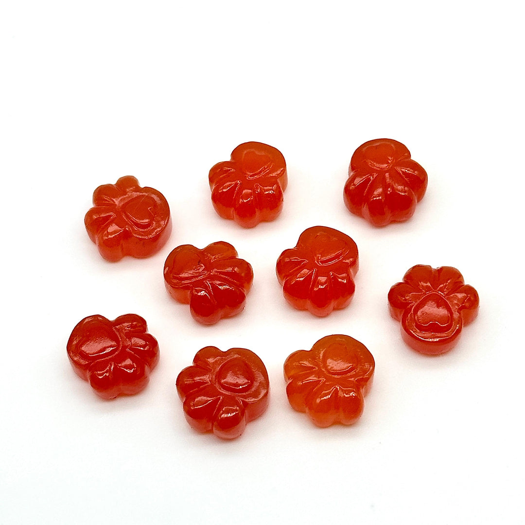 Super Cute Natural Carnelian Dog Paw Carving, AAA+ Quality Gemstone Paw Carving, 13 MM Little Paw Charm, Gift For Dog Lover, God Owner Gifts