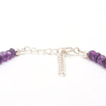 Load image into Gallery viewer, Natural Amethyst Beaded Bracelet, Purple Amethyst Beads Bracelet, February Birthstone Gift For Her, 4 MM, 925 Silver Bracelet For Her