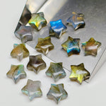Load image into Gallery viewer, AAA Natural Labradorite Star Shape Briolettes, Flashy Labradorite Hand Carved Smooth Star Beads, Star Charm for Jewelry Making, 10 MM