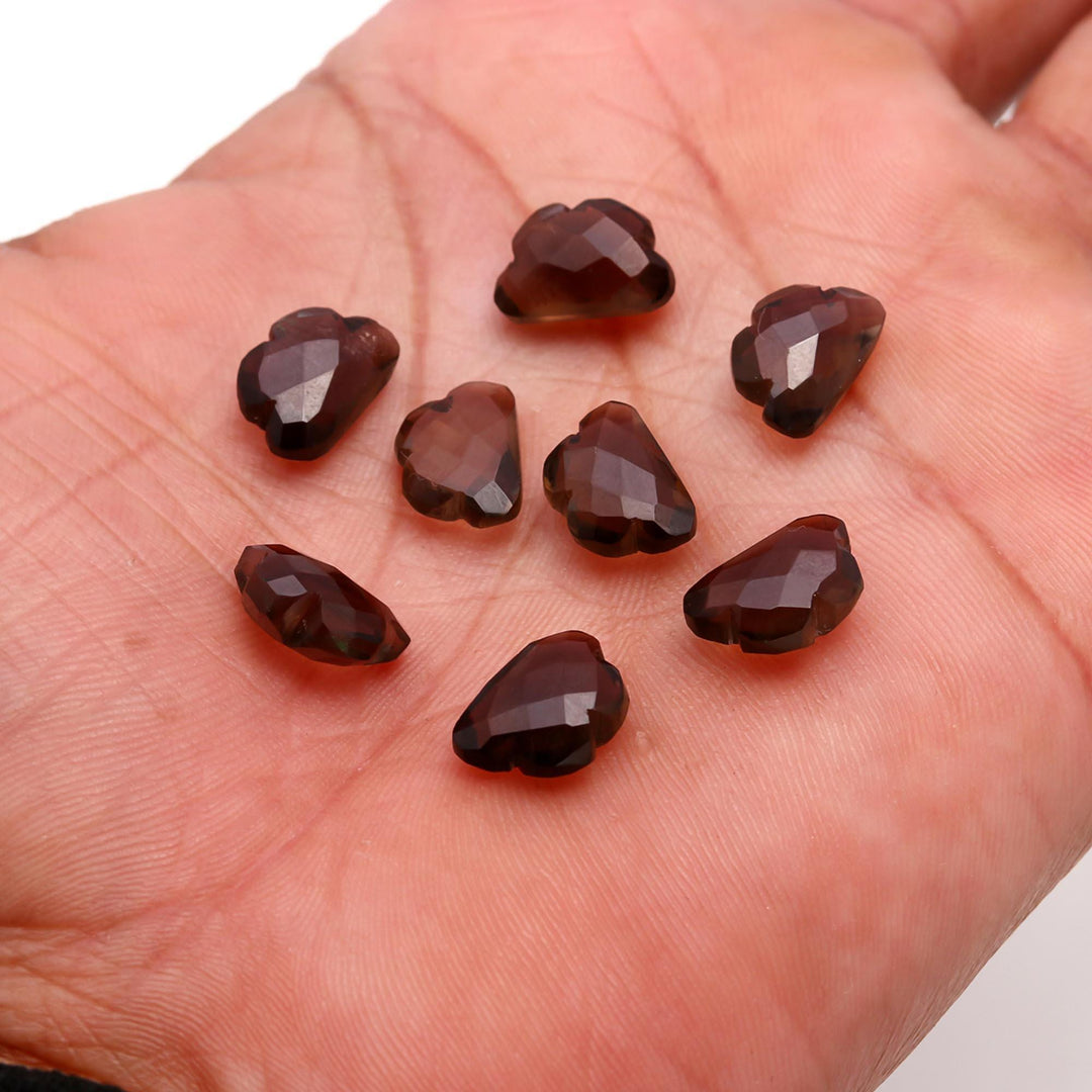 New! Smokey Quartz Clouds Shape Beads, Natural Smokey Quartz Faceted Cloud Shape Beads, Carved Cloud Gemstone Charms, 12 MM Loose Briolettes