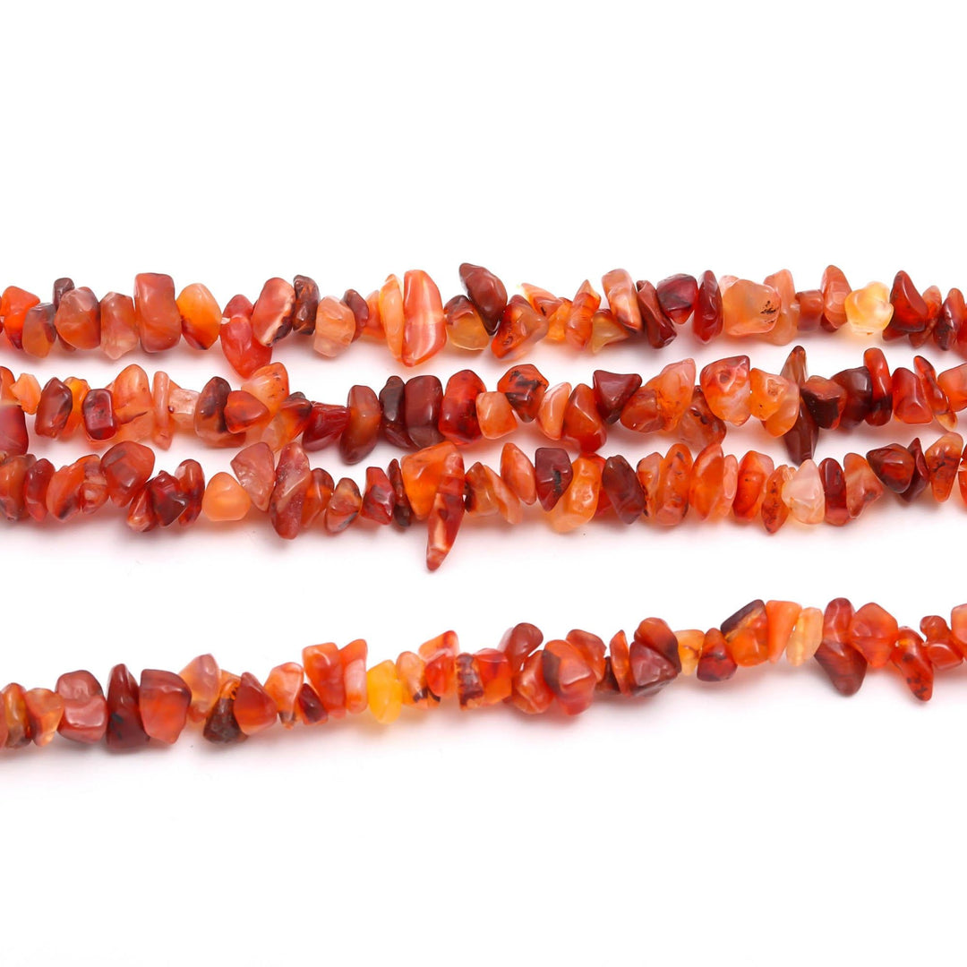 Natural Carnelian Uncut Beads Strand, AAA Orange Carnelian Chips Beads for Jewelry Making, 16" Inch Gemstone Uncut Beads, Freeform Uncuts