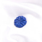 Load image into Gallery viewer, Lapis Lazuli Flower Shape Carving, Blue Lapis Flower Shape Gemstone Beads, Green Flower Charms, 25 MM Reiki Healing Crystal Gifts