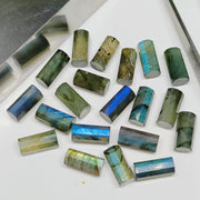 2,3,4,5 pcs AAA Quality 100% Natural  Labradorite Faceted Pipe Shape Loose Gemstone, Loose Gemstone, Gemstone for Jewlery 10X6 mm