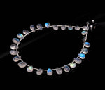Load image into Gallery viewer, Super Rainbow Moonstone Faceted Pear Beads, High Flashy Rainbow Moonstone Pear Shape Briolette's, Side Drill Pear, 7-8 MM