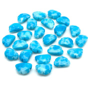 Snow Clouds, Mohave Blue Turquoise Cloud Shape Beads, Blue & White Snow Cloud Beads, Hand Carved Cloud Gemstone Beads, 12X8 MM, Cloud Charm