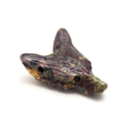 Load image into Gallery viewer, Dragon Blood Stone Fox Face Gemstone, Carved Crystal Animal Head for Jewelry Making, Crystals Gifts, 22 MM