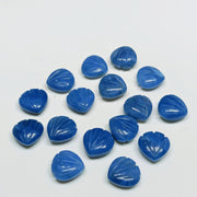 Natural Blue Opal Seashell Shape Beads, 12 MM Hand Carved Shell Shape Briolette's, Blue Opal Gemstone Shell Charms