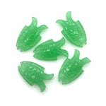 Load image into Gallery viewer, Pretty Green Chalcedony Fish Carving, Hand Carved Fish Shape Gemstone, 17X26 MM, Feminine Energy Fish Charm, Healing Crystal Fish Beads