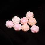 Load image into Gallery viewer, Pink Mother of Pearl Rose Shape Flower Beads, Mop Carved Rose Flower Beads for Jewelry Making, Top to Bottom Drill, 11 MM, Both Side Carved